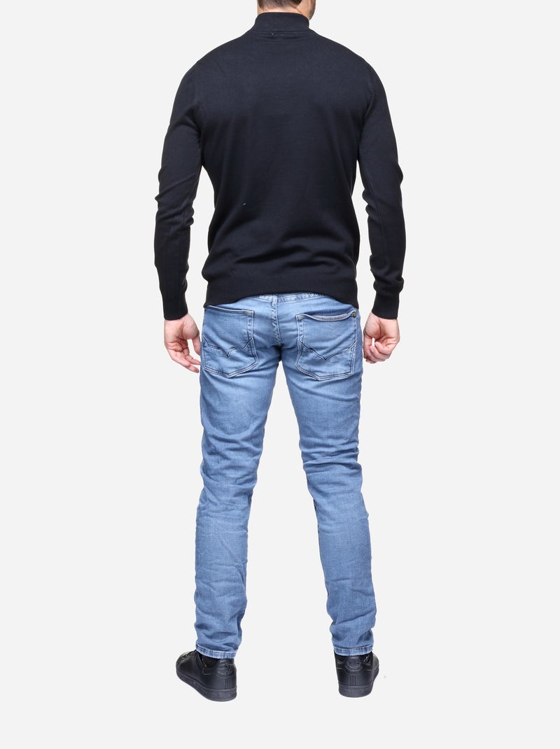Jersey con cuello de chimenea - Kenzarro Negro - Kiabi