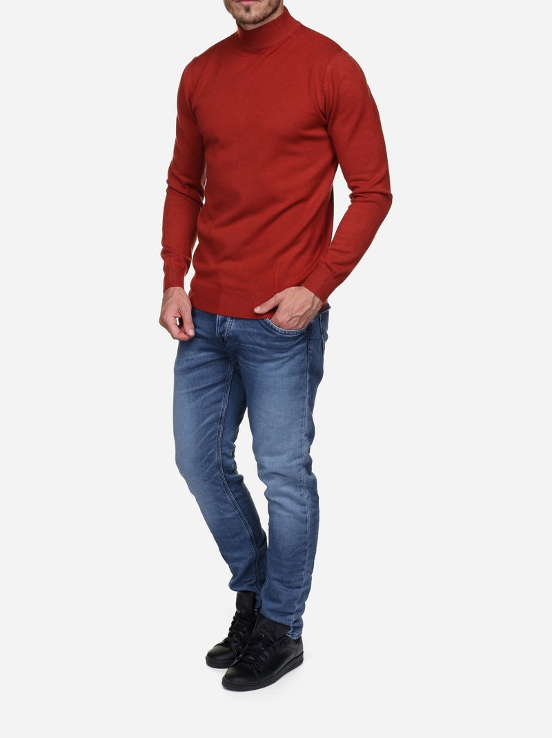 Jersey con cuello de chimenea - Kenzarro Rojo - Kiabi