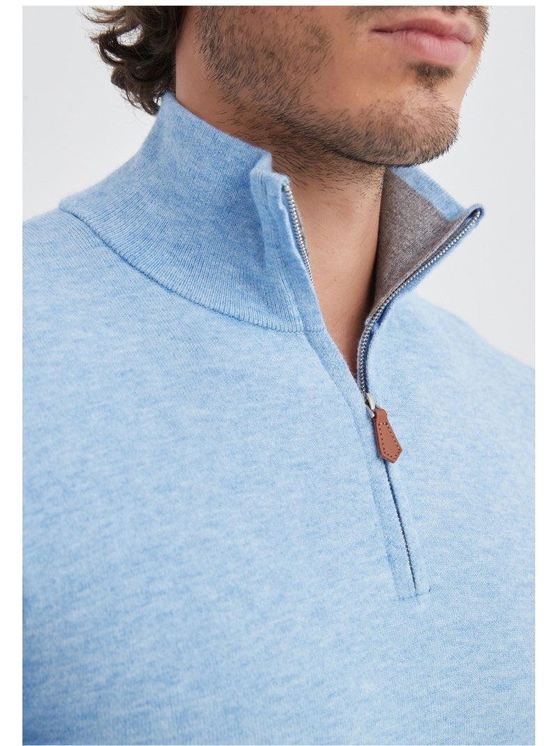 Jersey con cuello de embudo Kebello Azul cielo - Kiabi