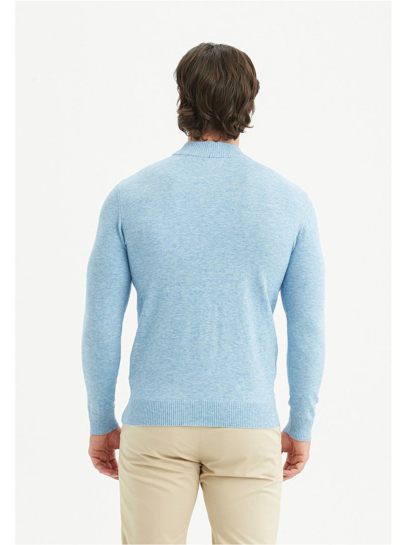 Jersey con cuello de embudo Kebello Azul cielo - Kiabi