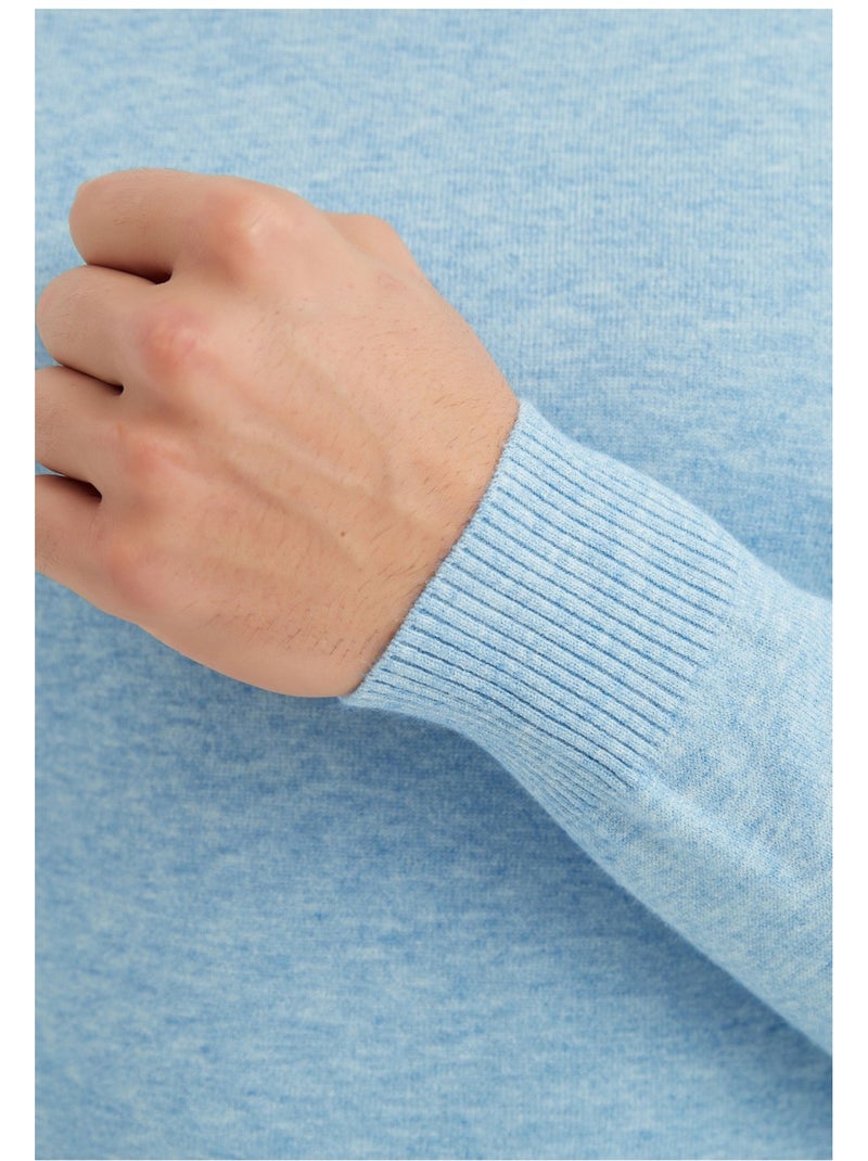 Jersey con cuello de embudo Kebello Azul cielo - Kiabi