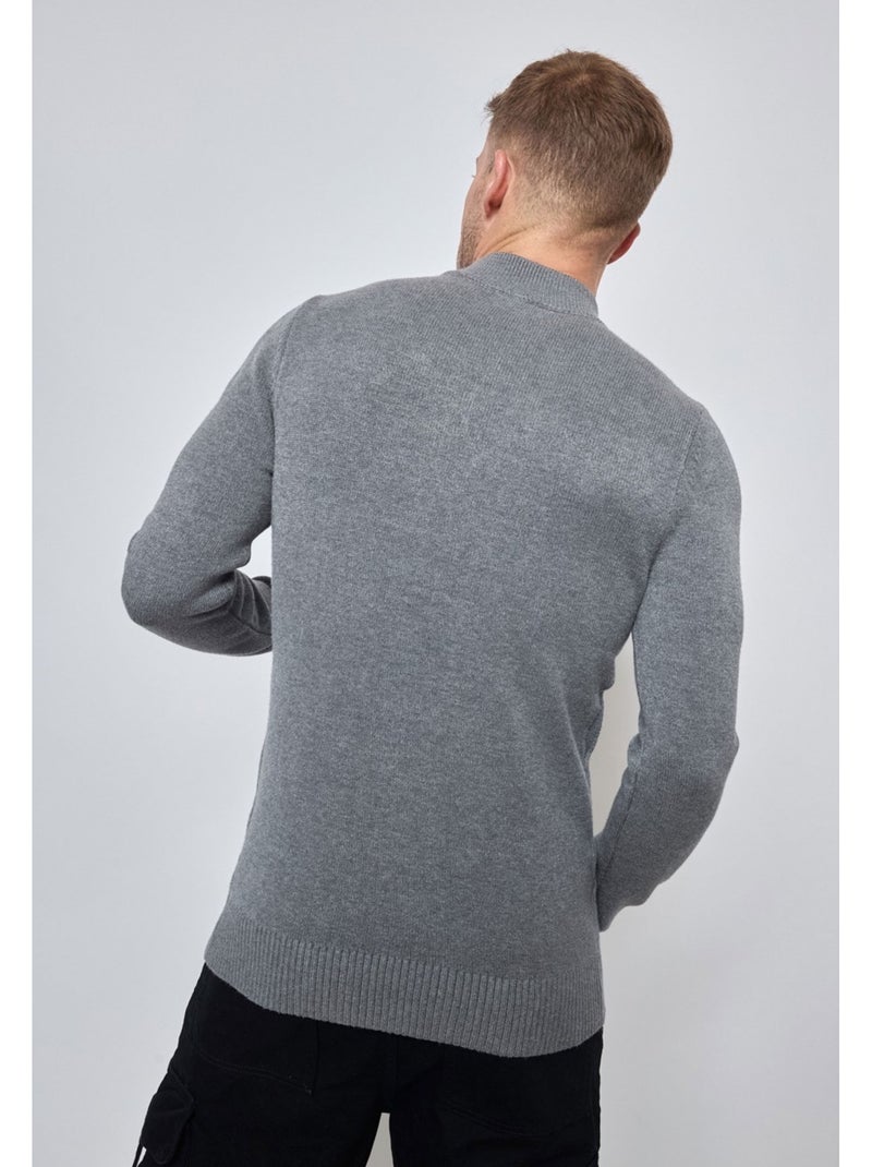 Jersey con cuello de embudo Kebello Gris - Kiabi