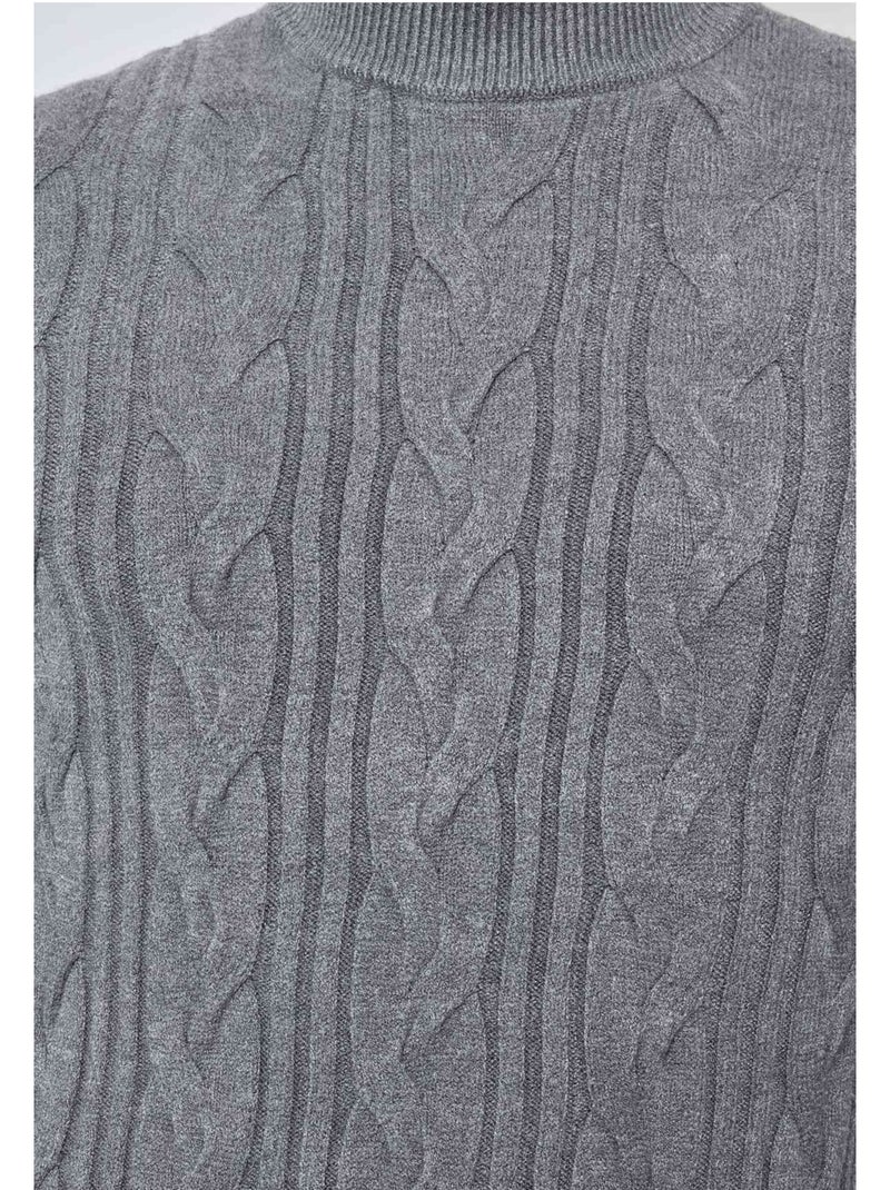 Jersey con cuello de embudo Kebello Gris - Kiabi