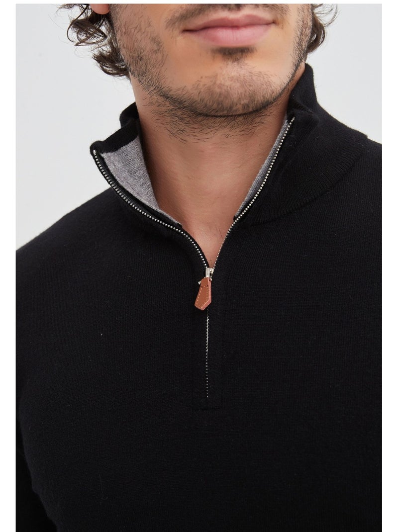 Jersey con cuello de embudo Kebello Negro Negro - Kiabi