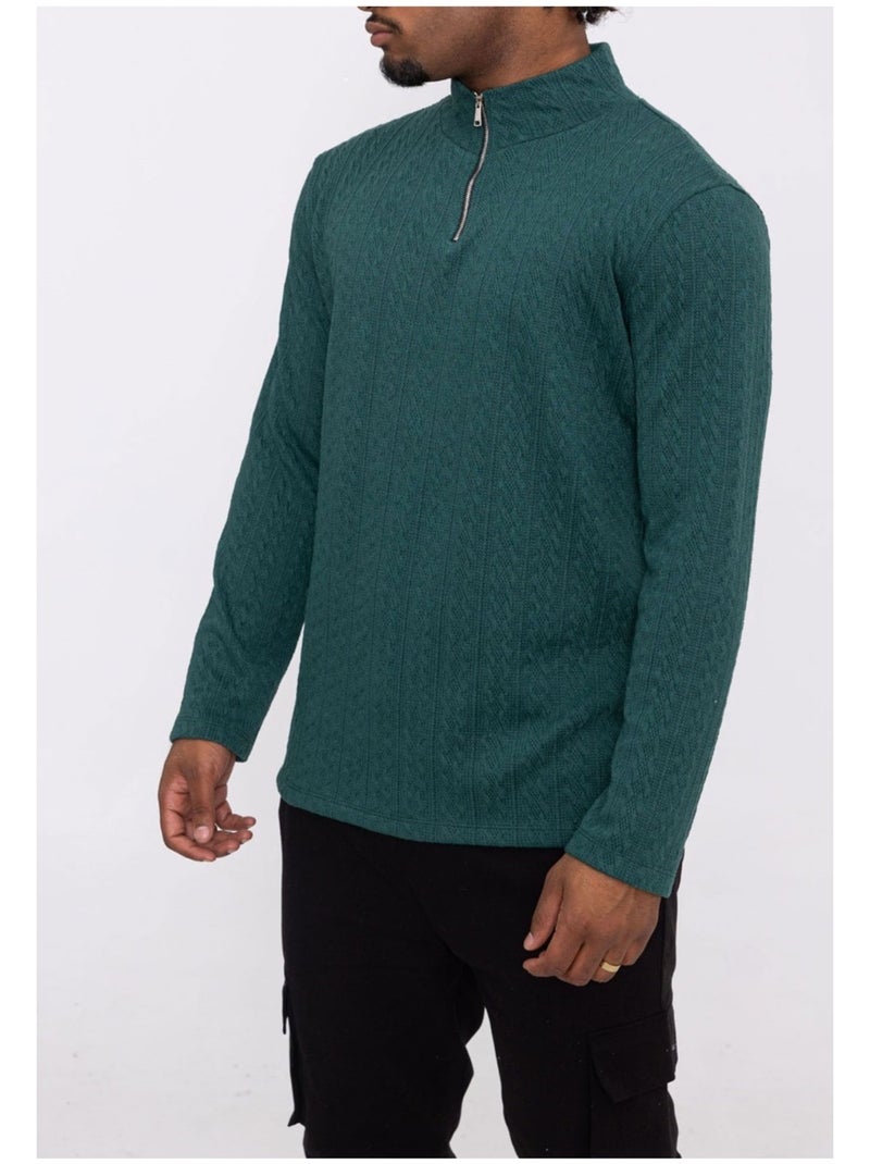 Jersey con cuello de embudo Kebello Verde - Kiabi