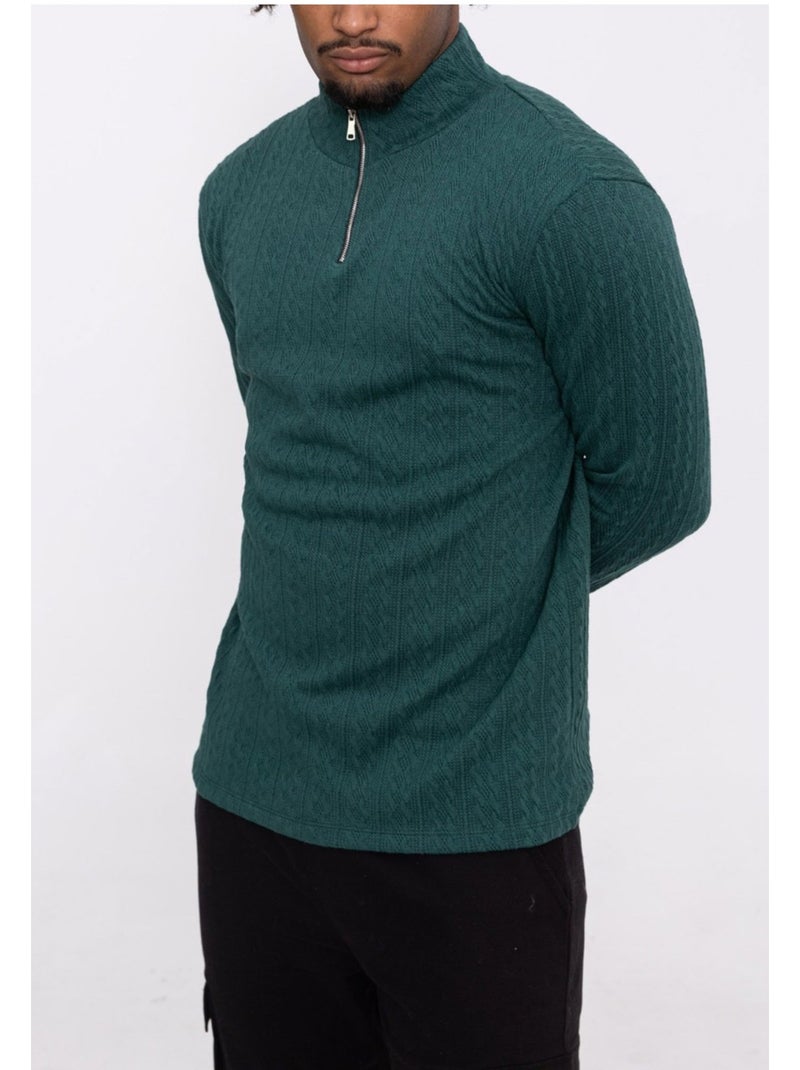 Jersey con cuello de embudo Kebello Verde - Kiabi