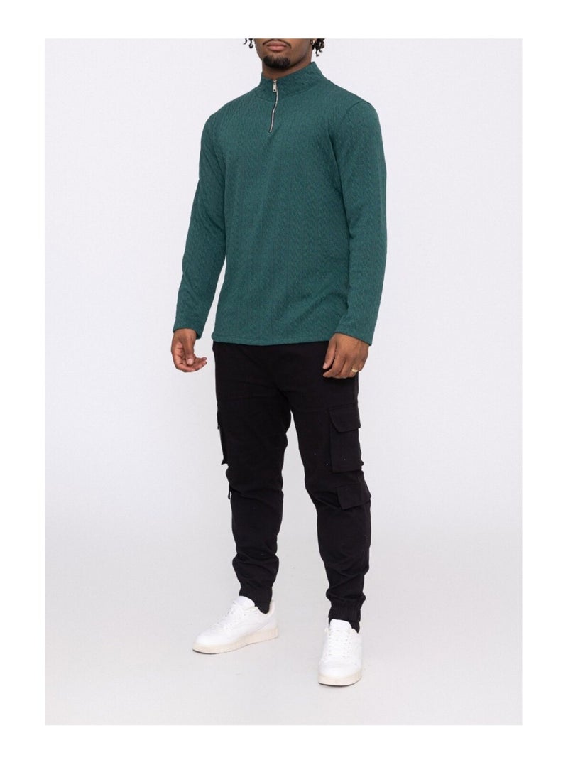 Jersey con cuello de embudo Kebello Verde - Kiabi