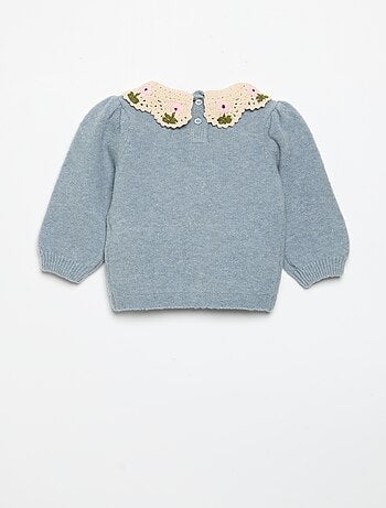 Jersey con cuello de fantasía