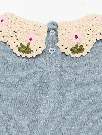Jersey con cuello de fantasía