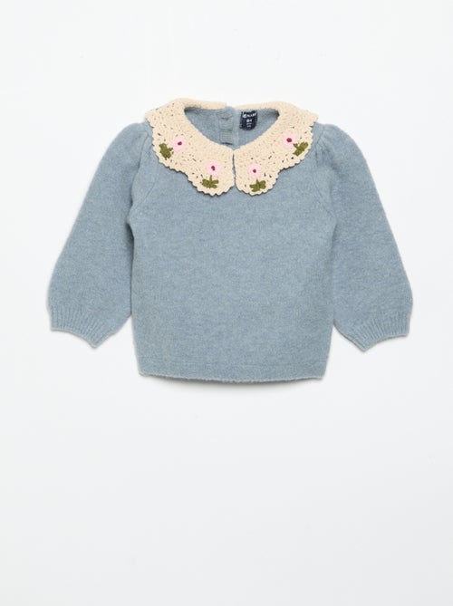 Jersey con cuello de fantasía - Kiabi