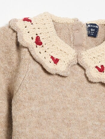 Jersey con cuello de fantasía