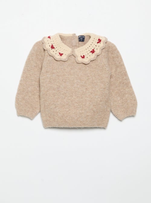 Jersey con cuello de fantasía - Kiabi