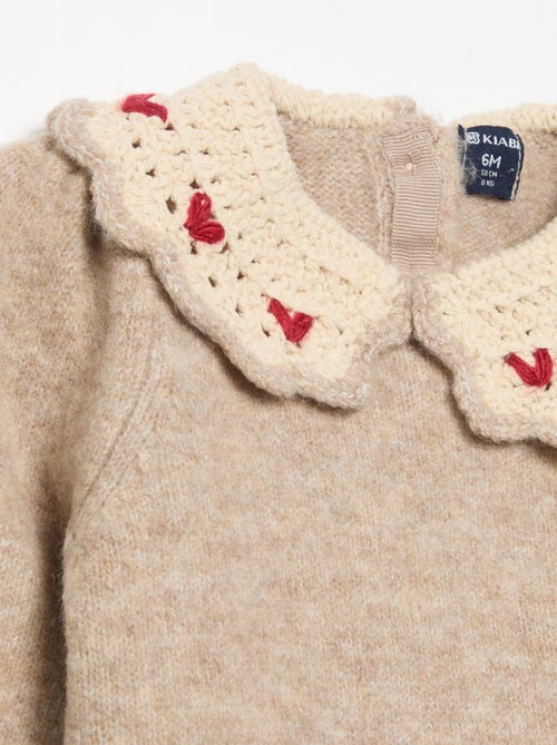 Jersey con cuello de fantasía - Kiabi