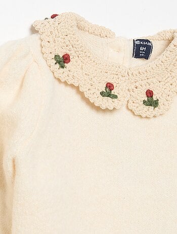 Jersey con cuello de fantasía