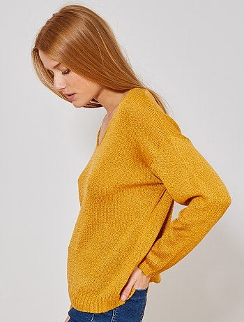 Jersey con cuello de pico - Kiabi