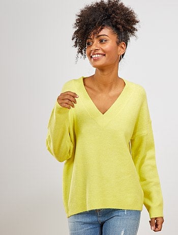 Jersey con cuello de pico - Kiabi