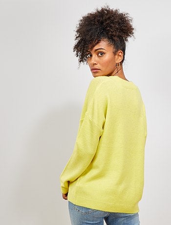 Jersey con cuello de pico - Kiabi