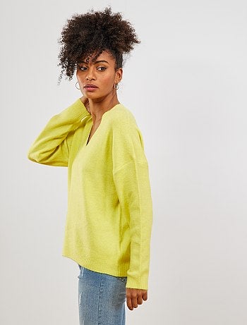 Jersey con cuello de pico - Kiabi