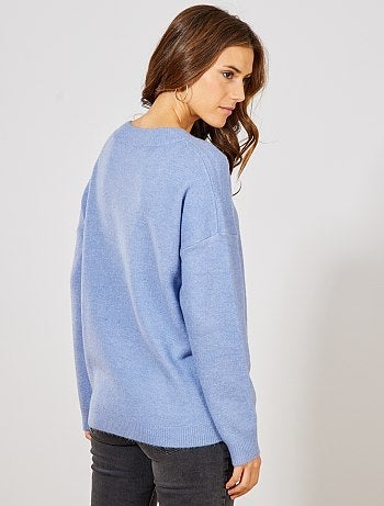 Jersey con cuello de pico - Kiabi