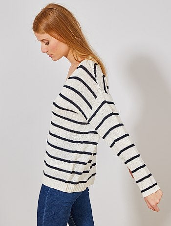 Jersey con cuello de pico - Kiabi