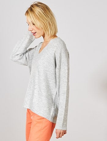 Jersey con cuello de pico - Kiabi