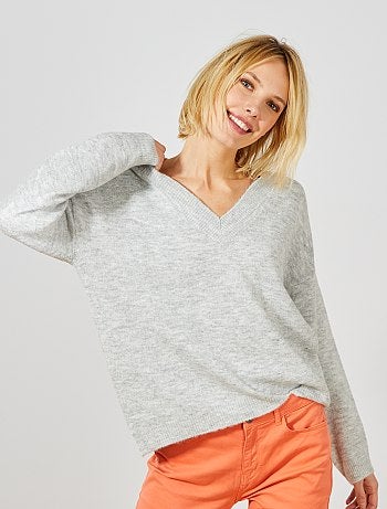 Jersey con cuello de pico - Kiabi