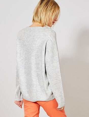 Jersey con cuello de pico - Kiabi