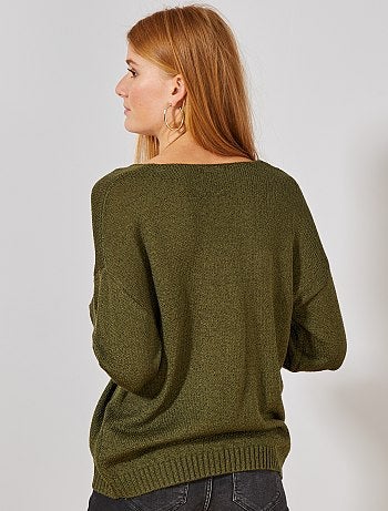 Jersey con cuello de pico - Kiabi