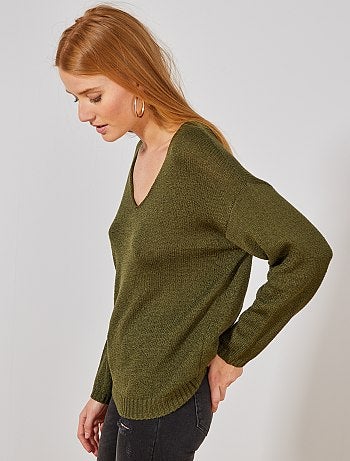 Jersey con cuello de pico - Kiabi