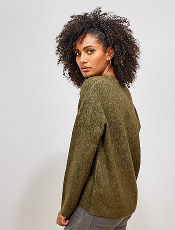 Jersey con cuello de pico - Kiabi