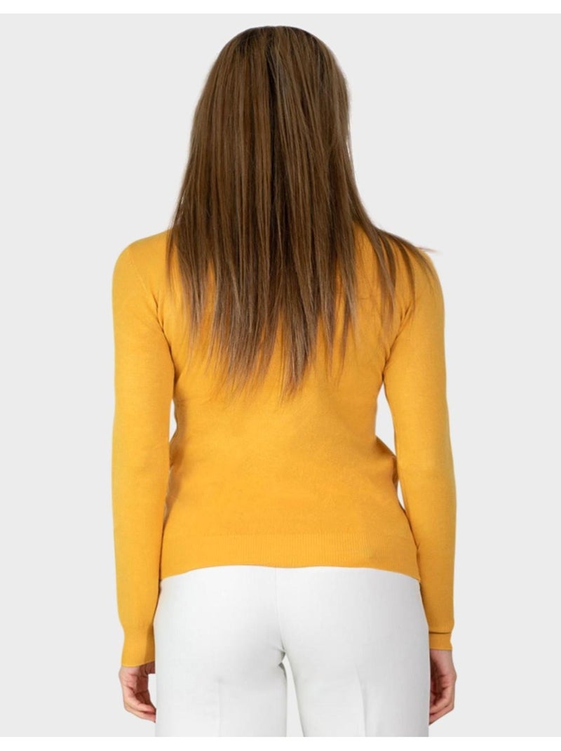 Jersey con cuello de pico Kebello Amarillo - Kiabi