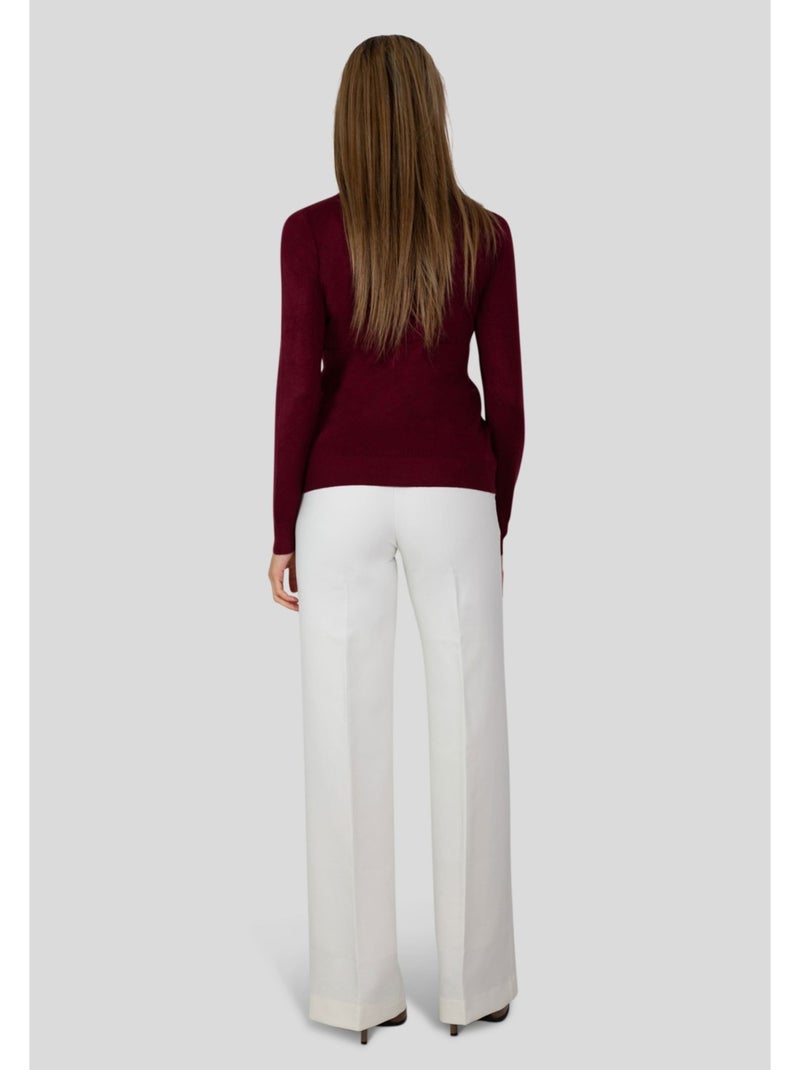 Jersey con cuello de pico Kebello Burdeos - Kiabi