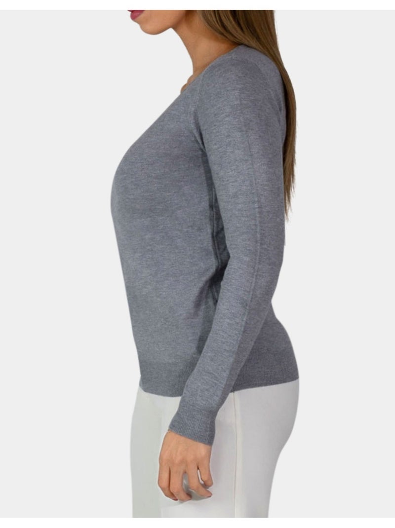 Jersey con cuello de pico kebello Gris - Kiabi