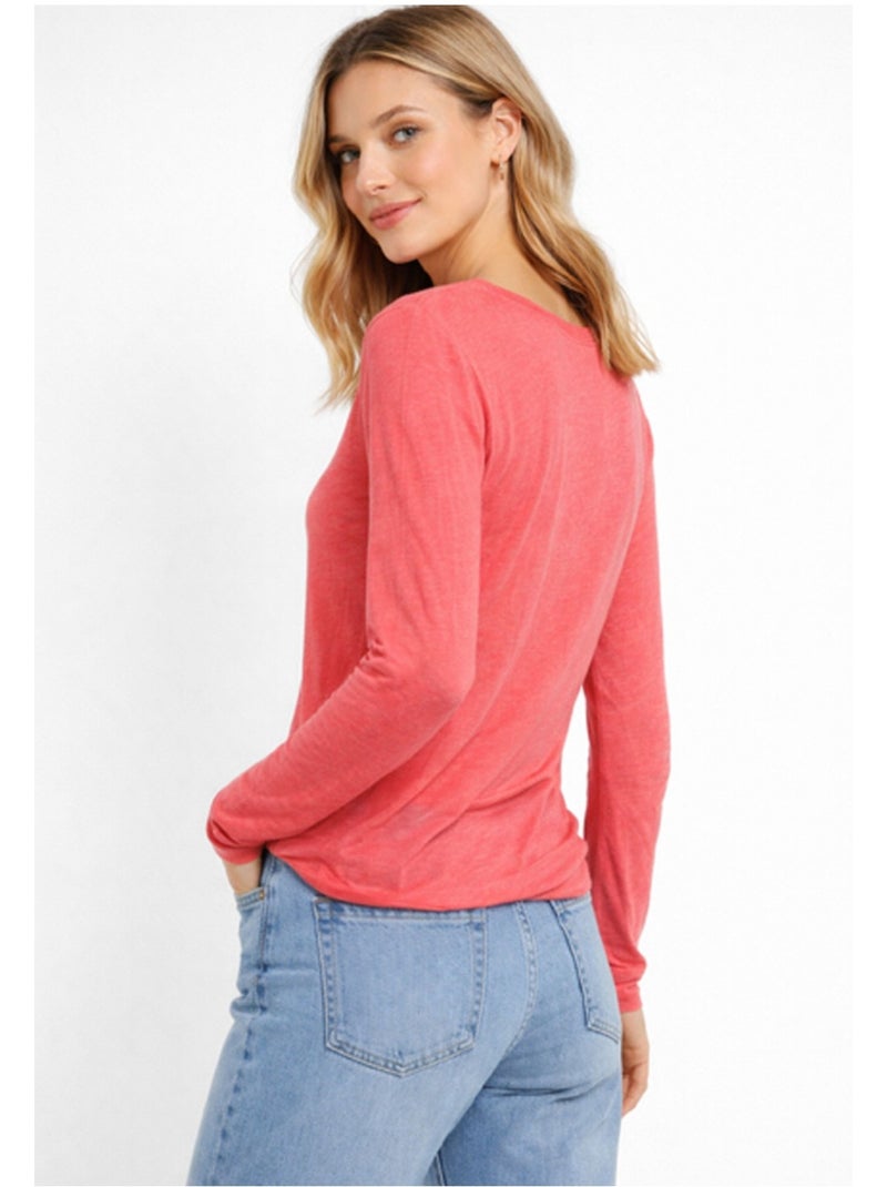 Jersey con cuello de pico Kebello Naranja - Kiabi