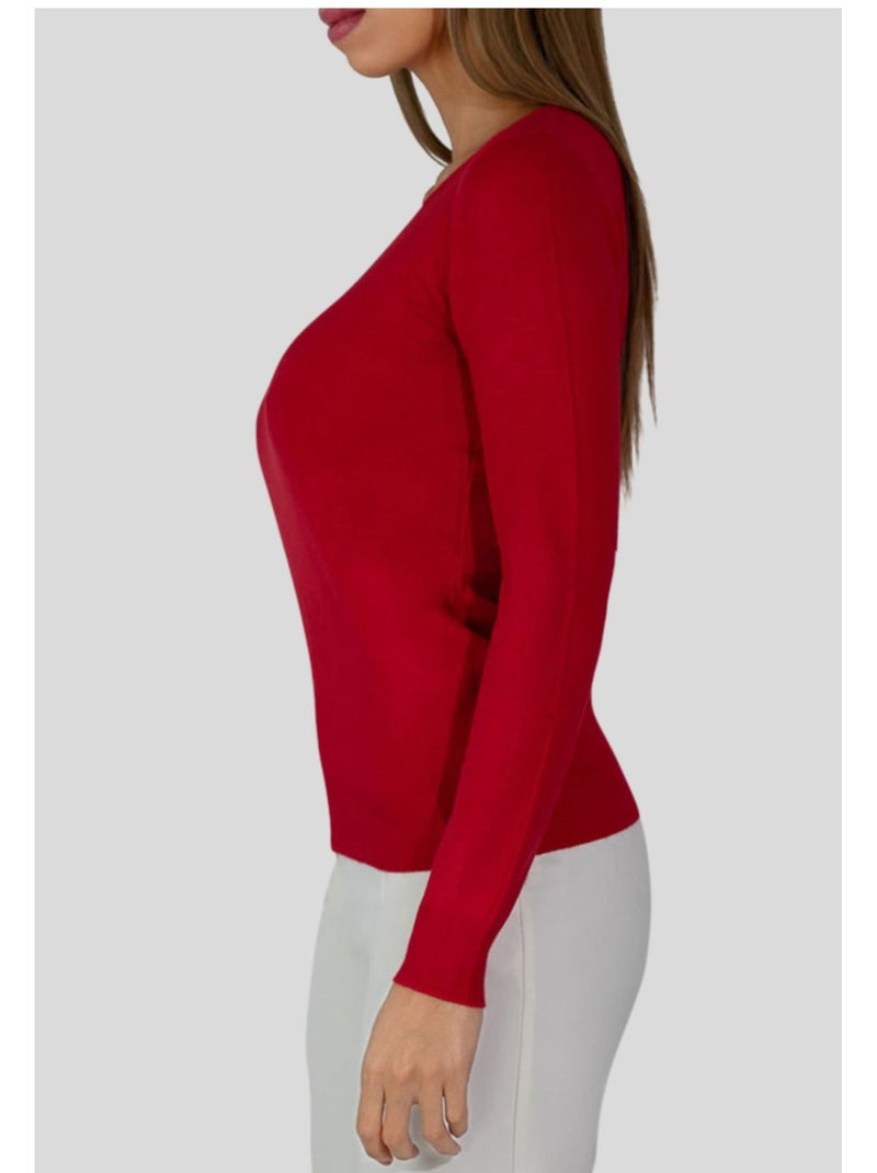 Jersey con cuello de pico Kebello Rojo - Kiabi