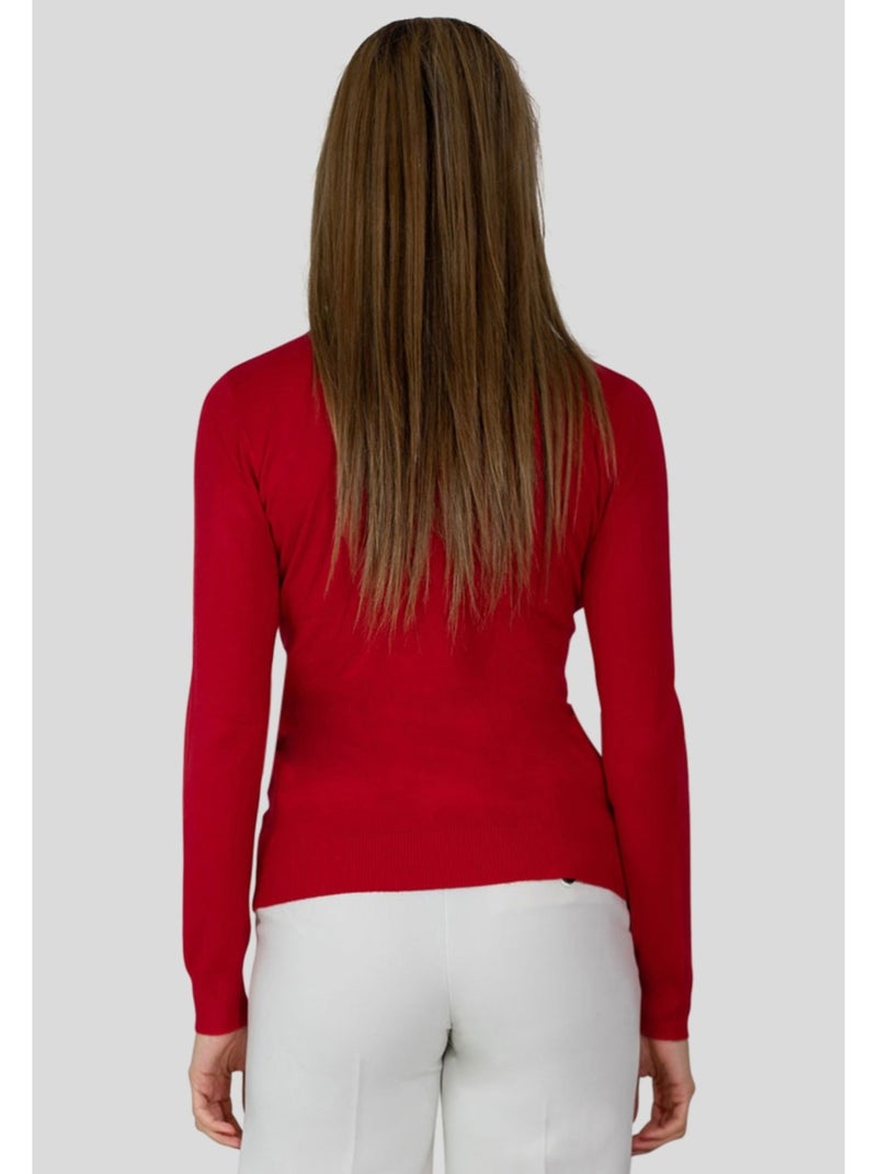 Jersey con cuello de pico Kebello Rojo - Kiabi