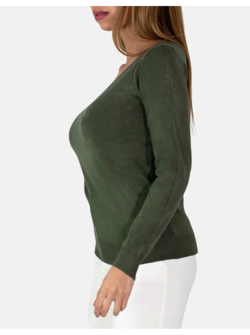 Jersey con cuello de pico Kebello Verde - Kiabi