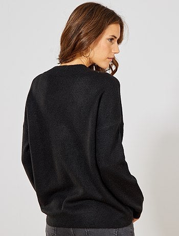 Jersey con cuello de pico - Kiabi