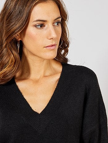 Jersey con cuello de pico - Kiabi