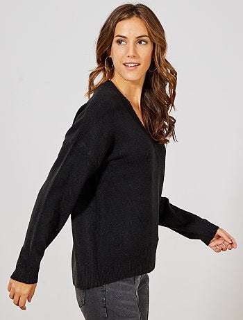 Jersey con cuello de pico - Kiabi