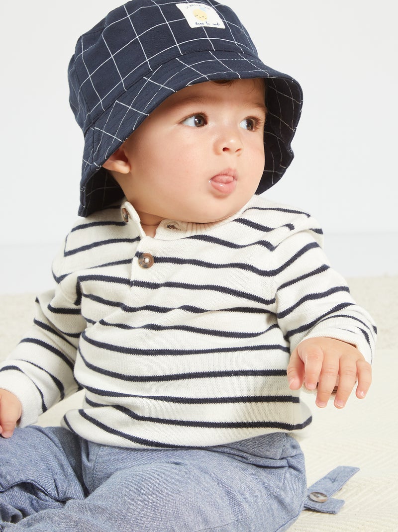 Jersey con cuello panadero BLANCO - Kiabi