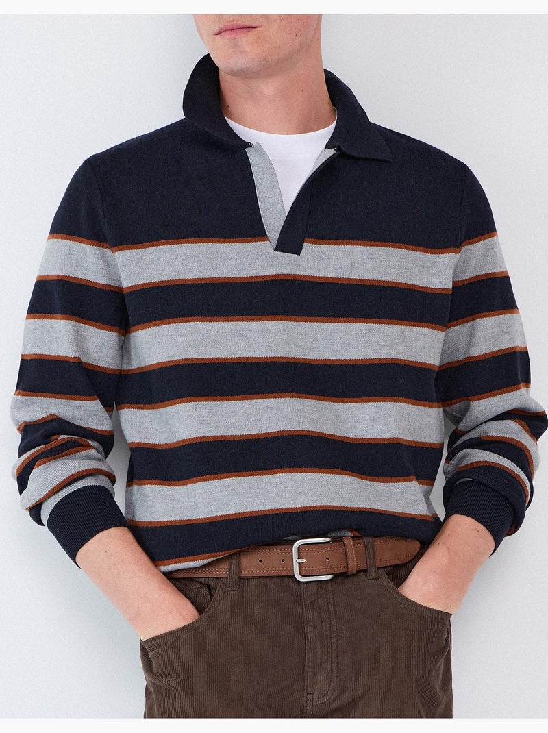 Jersey con cuello polo, mo fashion Azul - Kiabi
