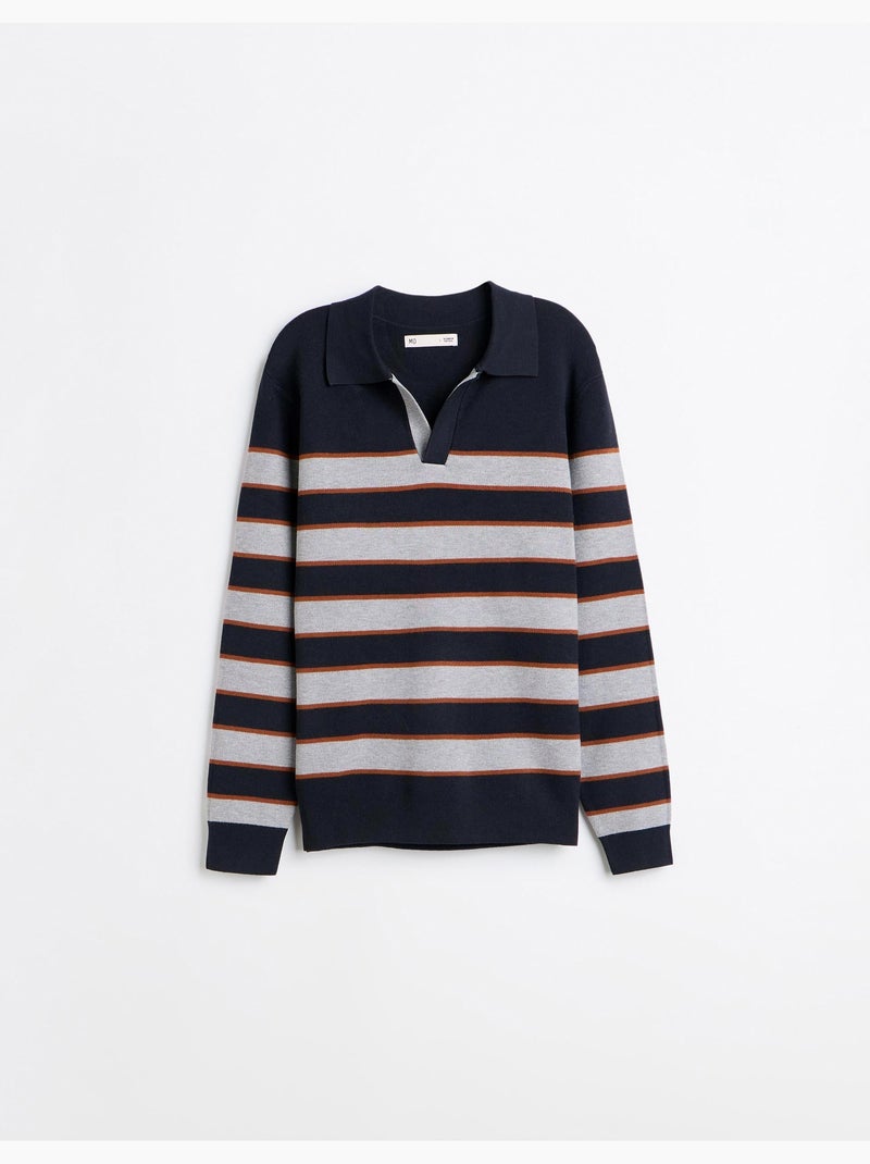 Jersey con cuello polo, mo fashion Azul - Kiabi