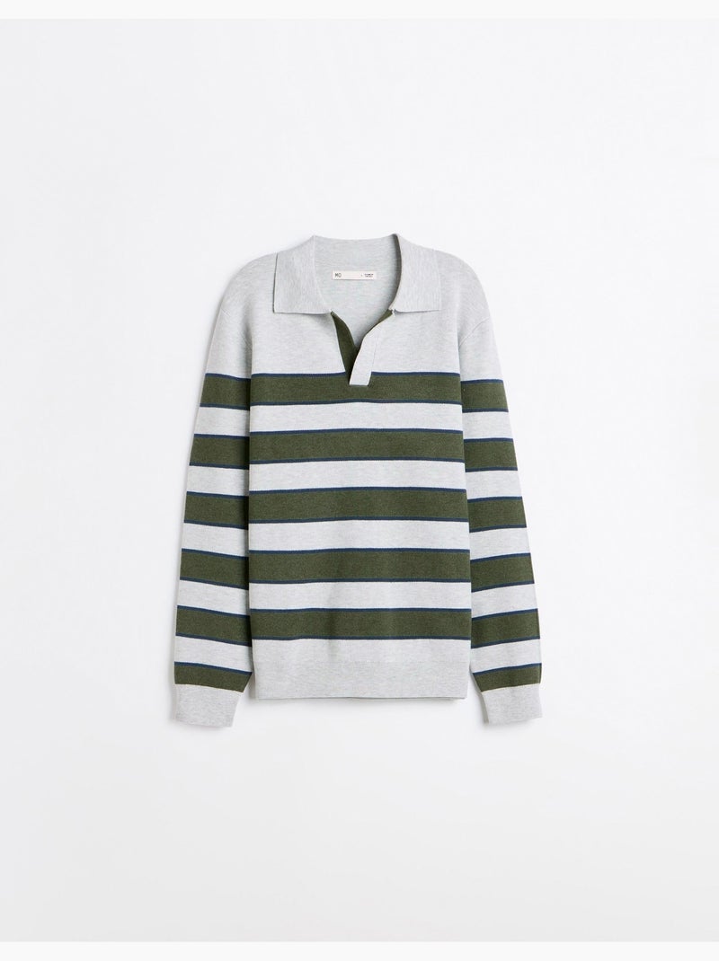Jersey con cuello polo, mo fashion Gris - Kiabi