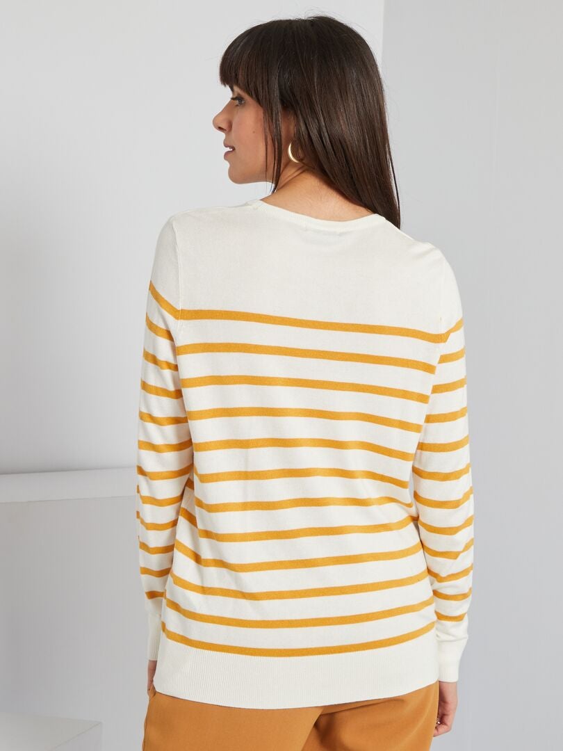 Jersey con cuello redondo AMARILLO - Kiabi