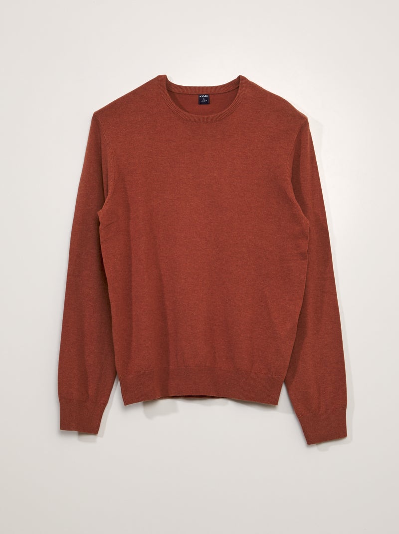 Jersey con cuello redondo NARANJA - Kiabi