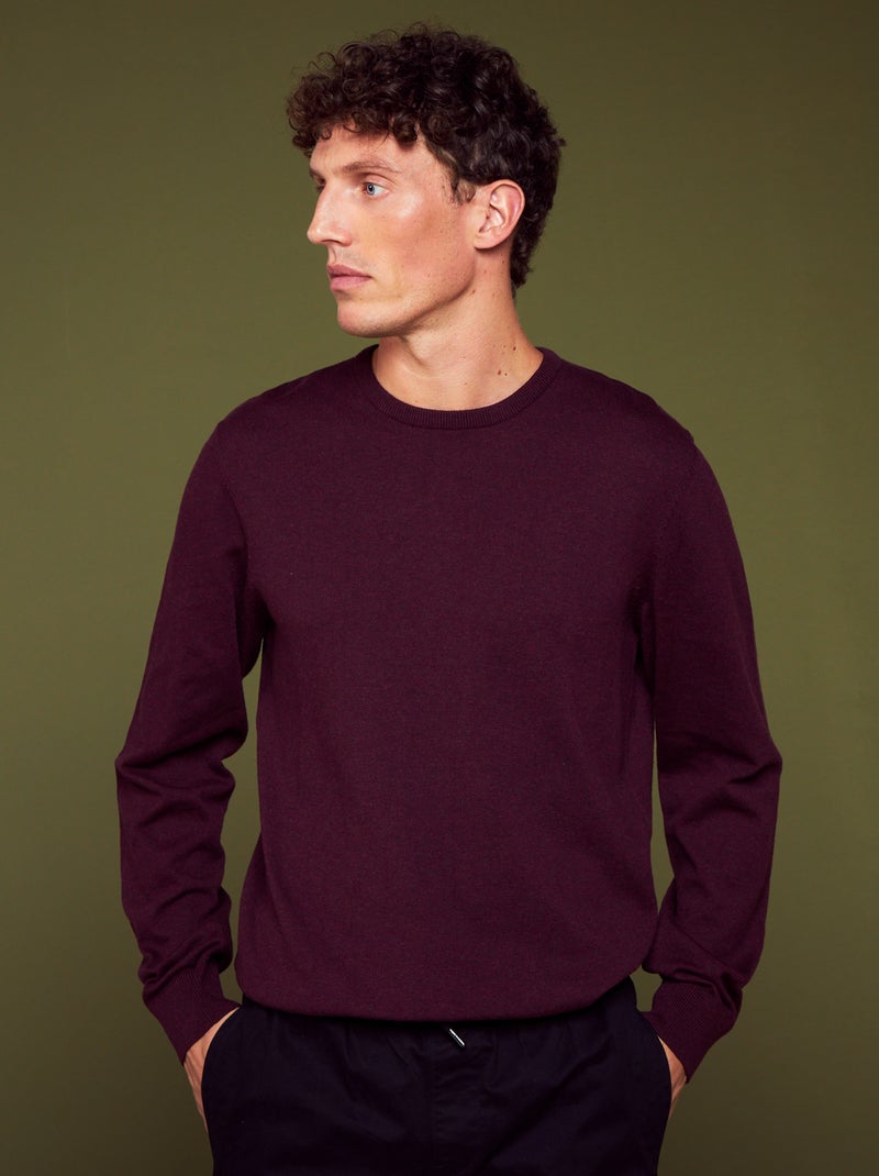 Jersey con cuello redondo ROJO - Kiabi