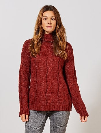 Jersey con cuello vuelto trenzado - Kiabi