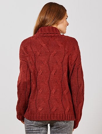 Jersey con cuello vuelto trenzado - Kiabi