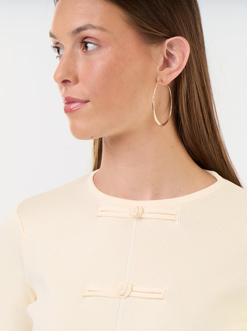 Jersey con detalles mandarines - Kiabi